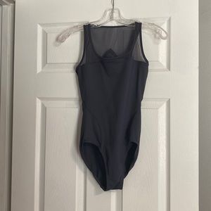 Bloch grey adult small leotard with cutout back